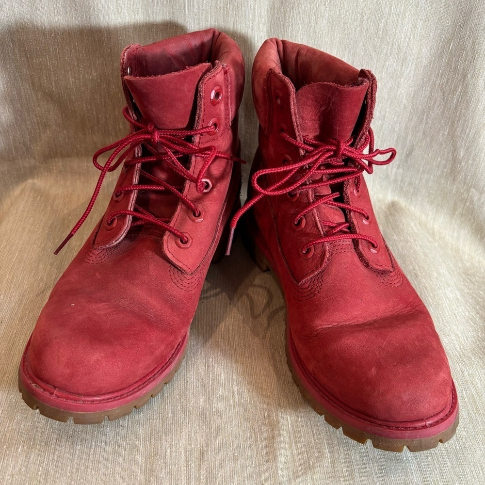 TIMBERLAND Sz 8 Limited Edition Leather 6” Shaft Lace Up Rubber Sole Boots